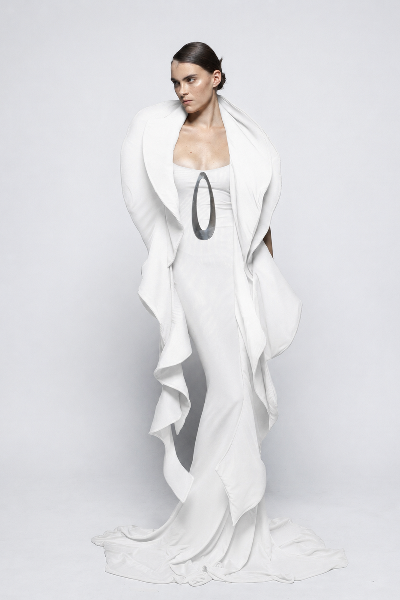 "Candela" white long dress