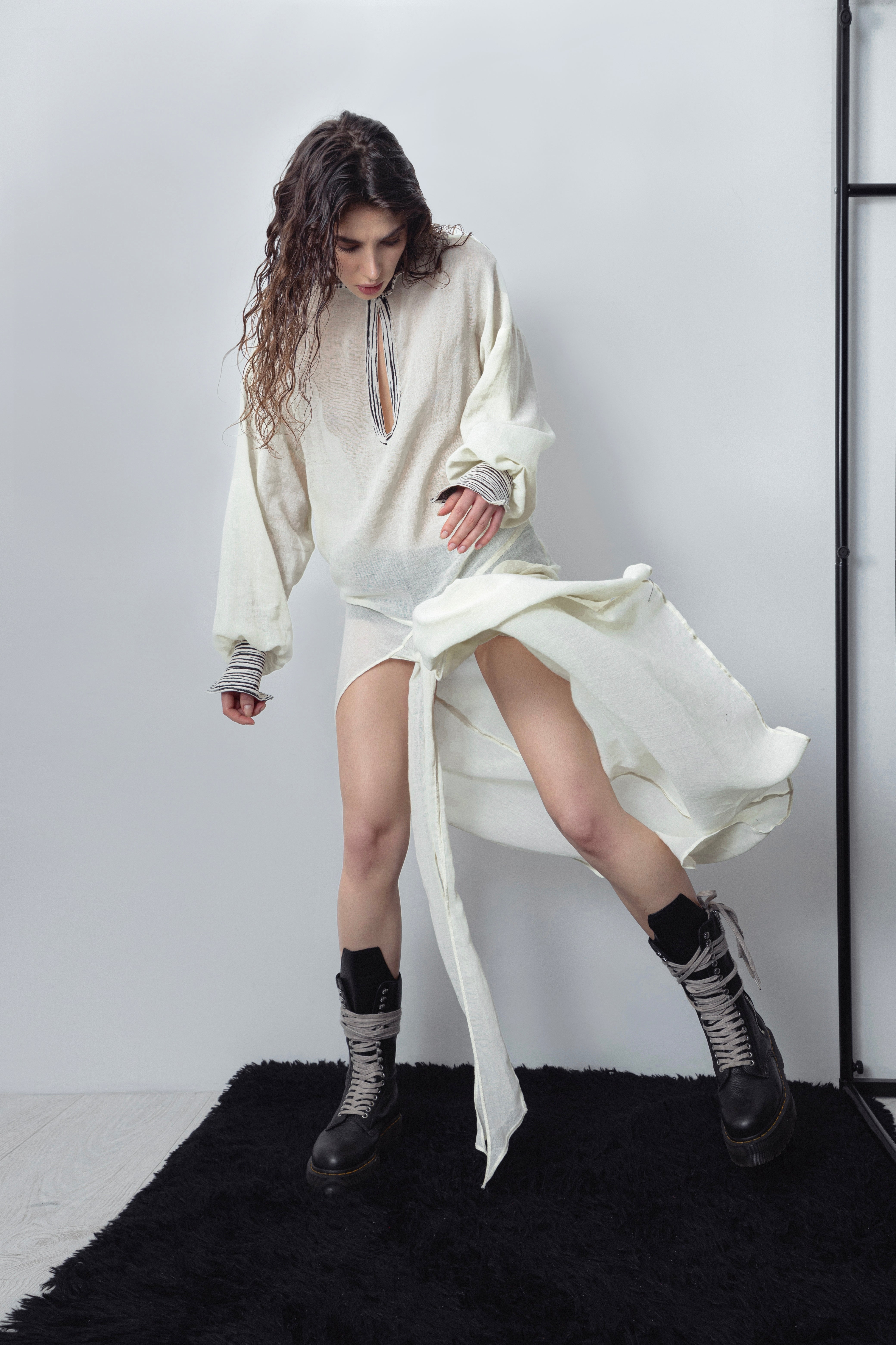 Caftano lungo "Salinas" Beige