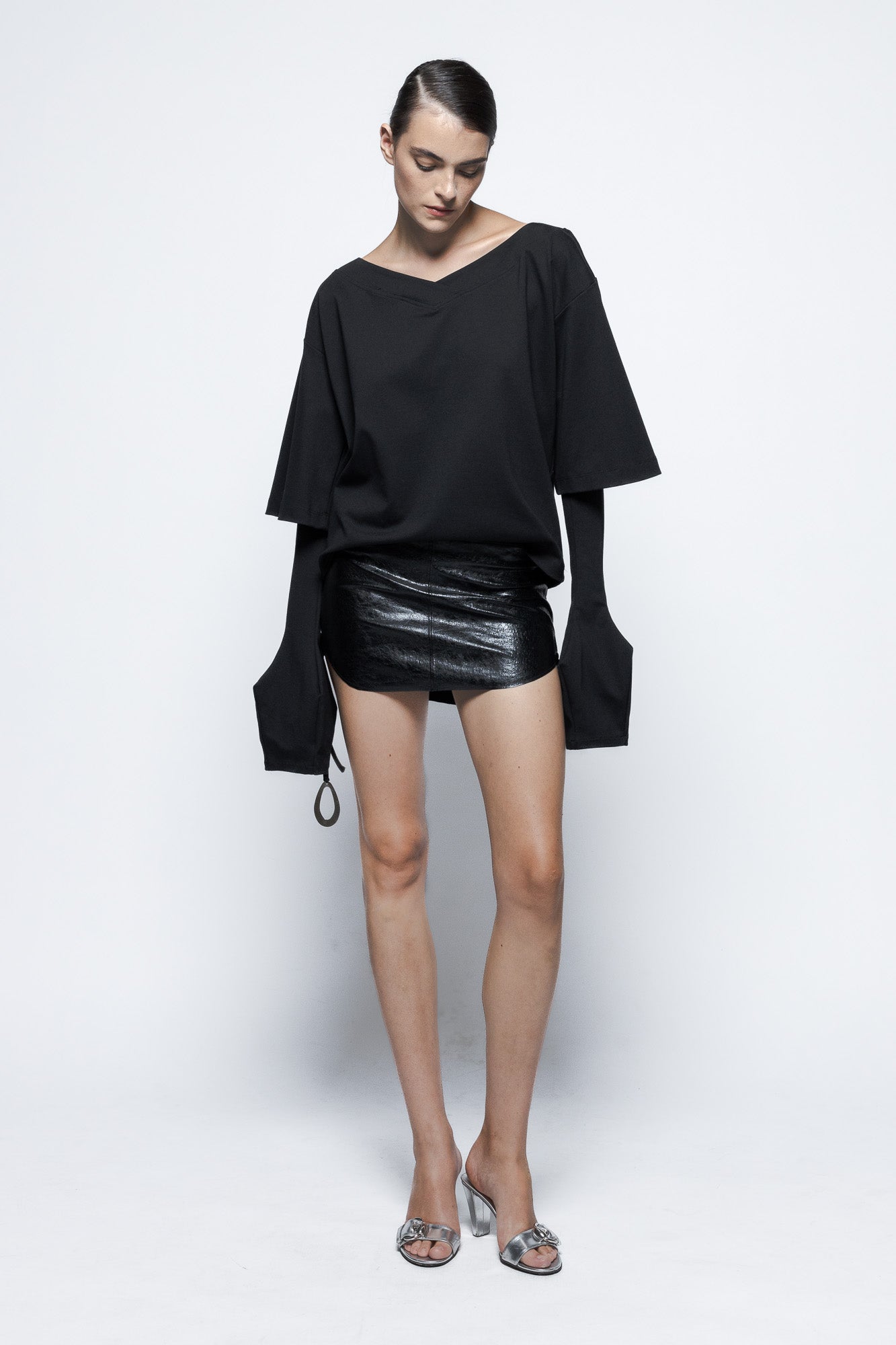 "Frizzante" Black Mini Skirt