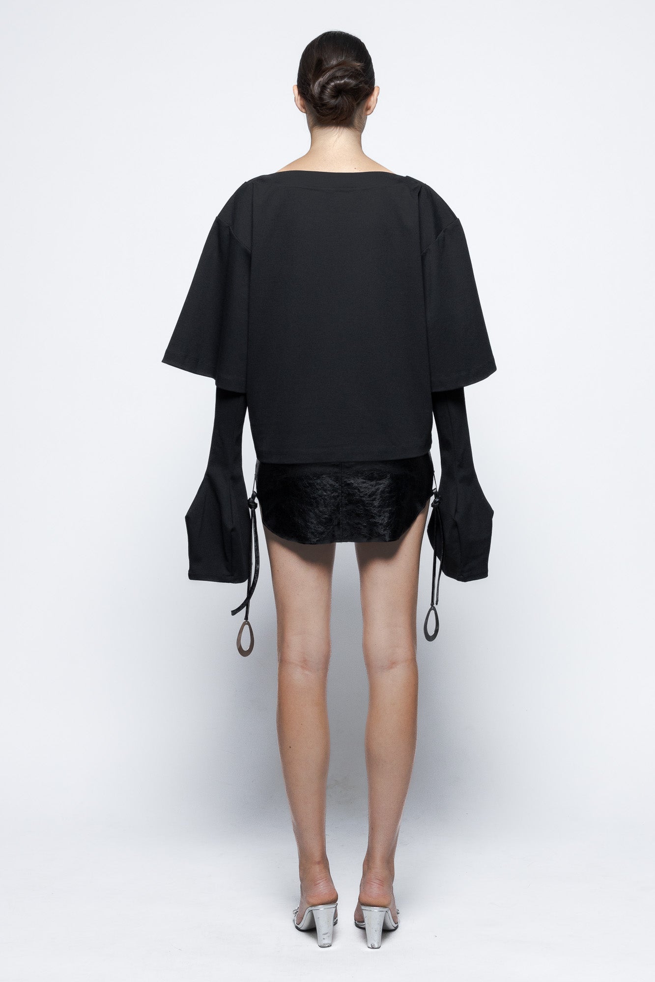 Structured black sleeves