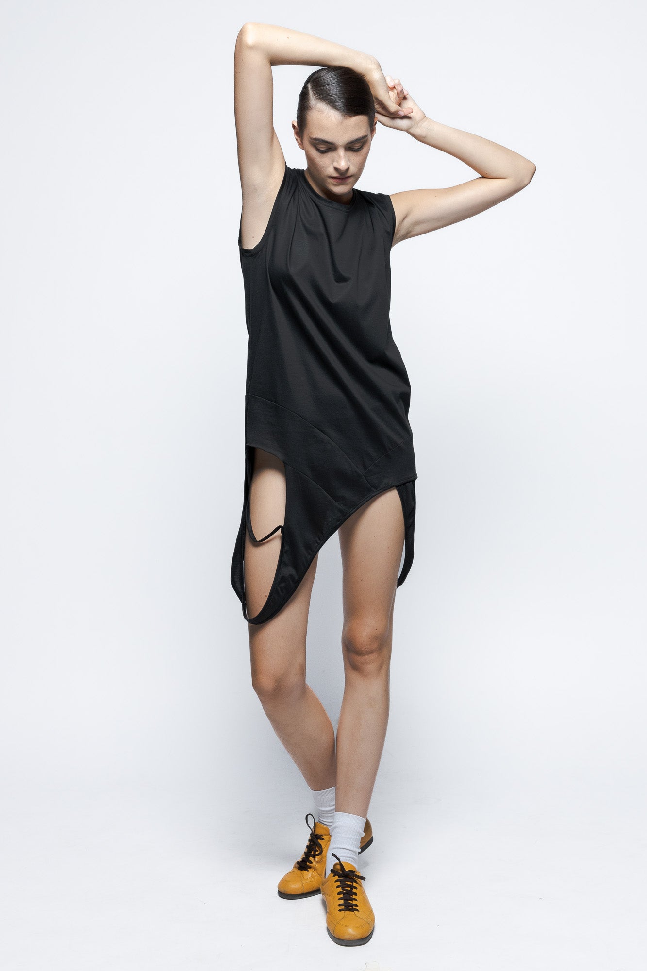 Black "Santa" Cut-Out Mini Dress/T-Shirt