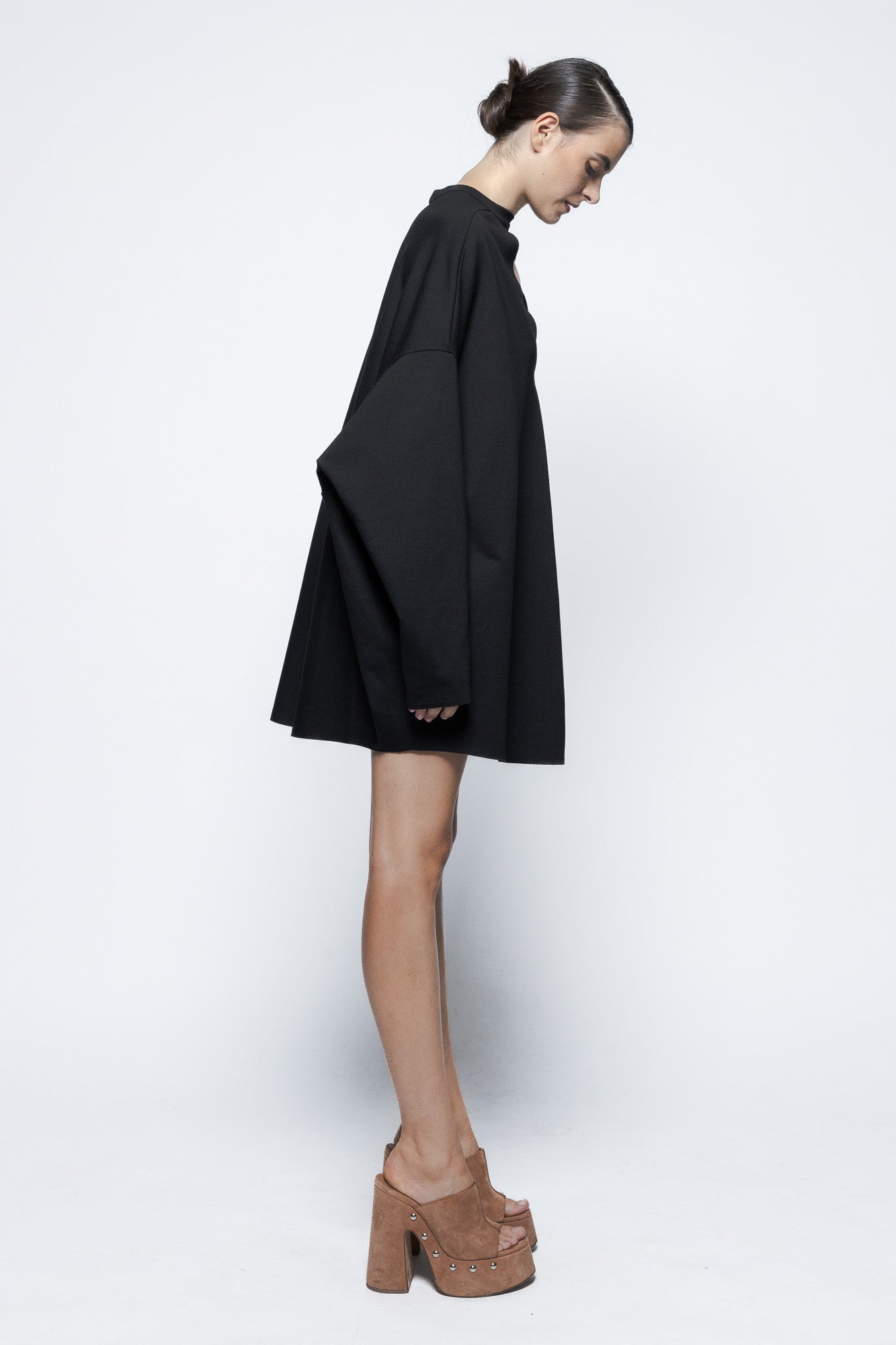 Oversized Black "Egg" Mini Dress