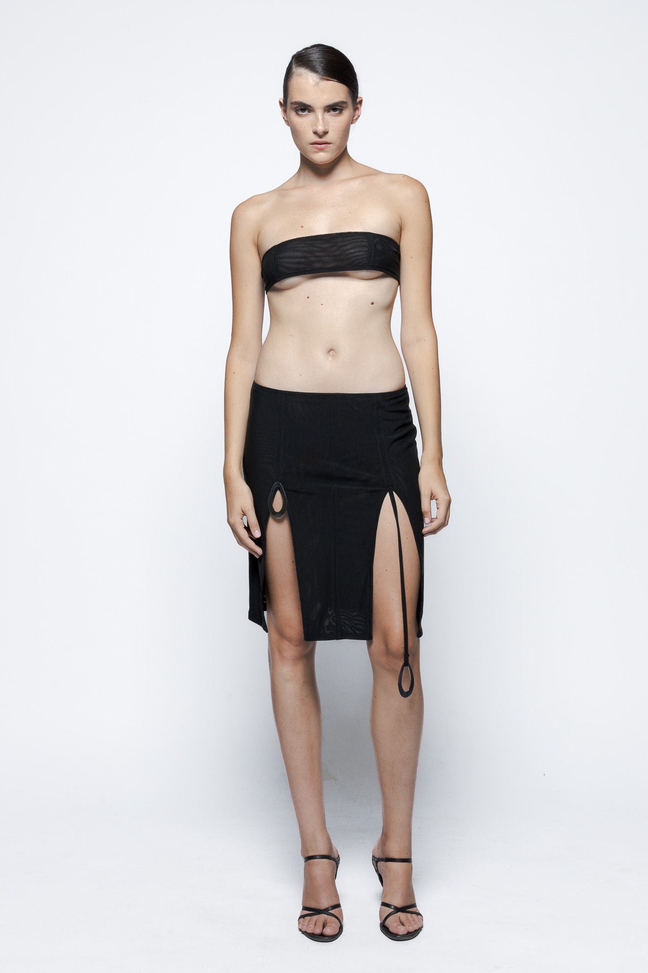 Gonna "Liquida" midi nera