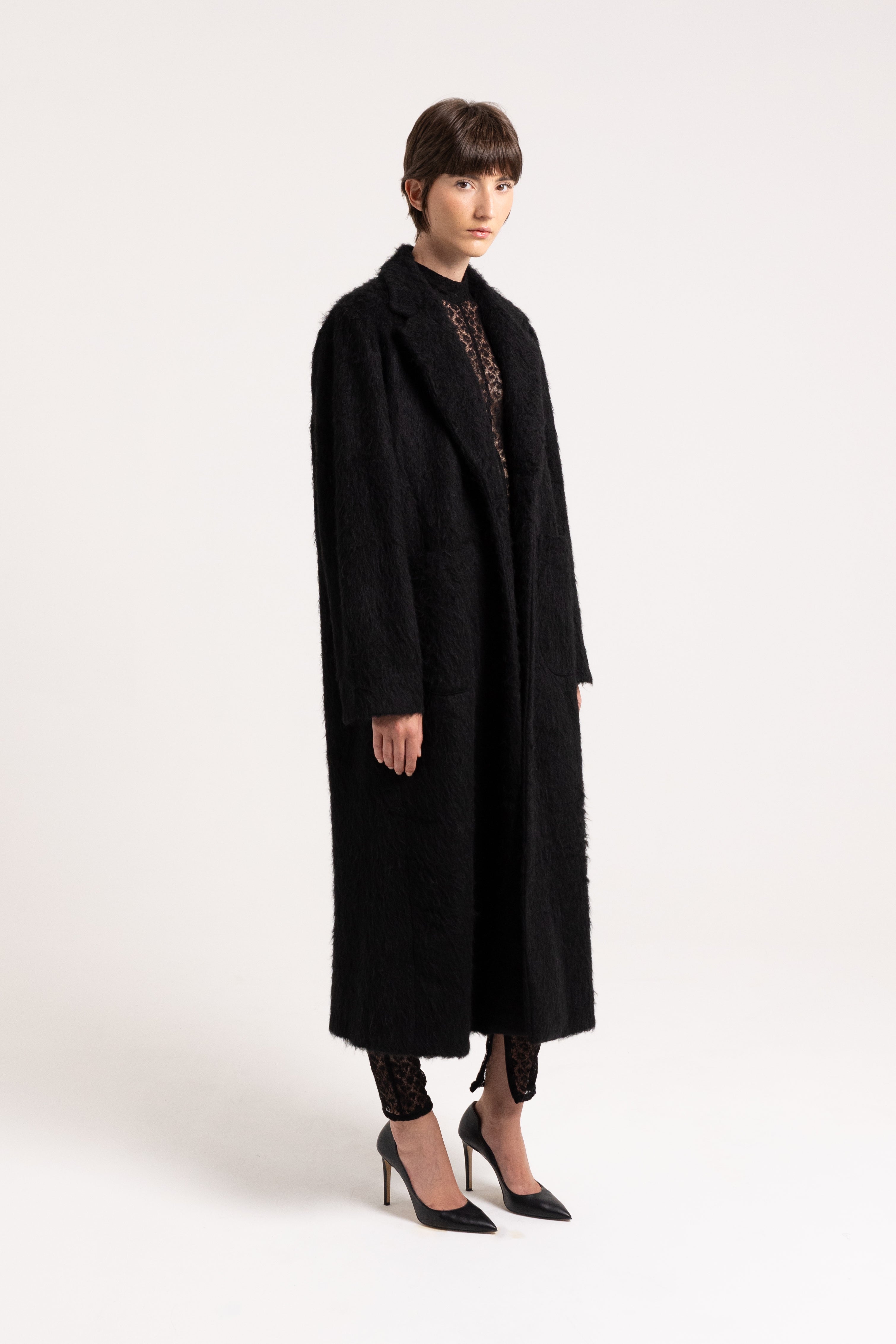"Alison" black coat
