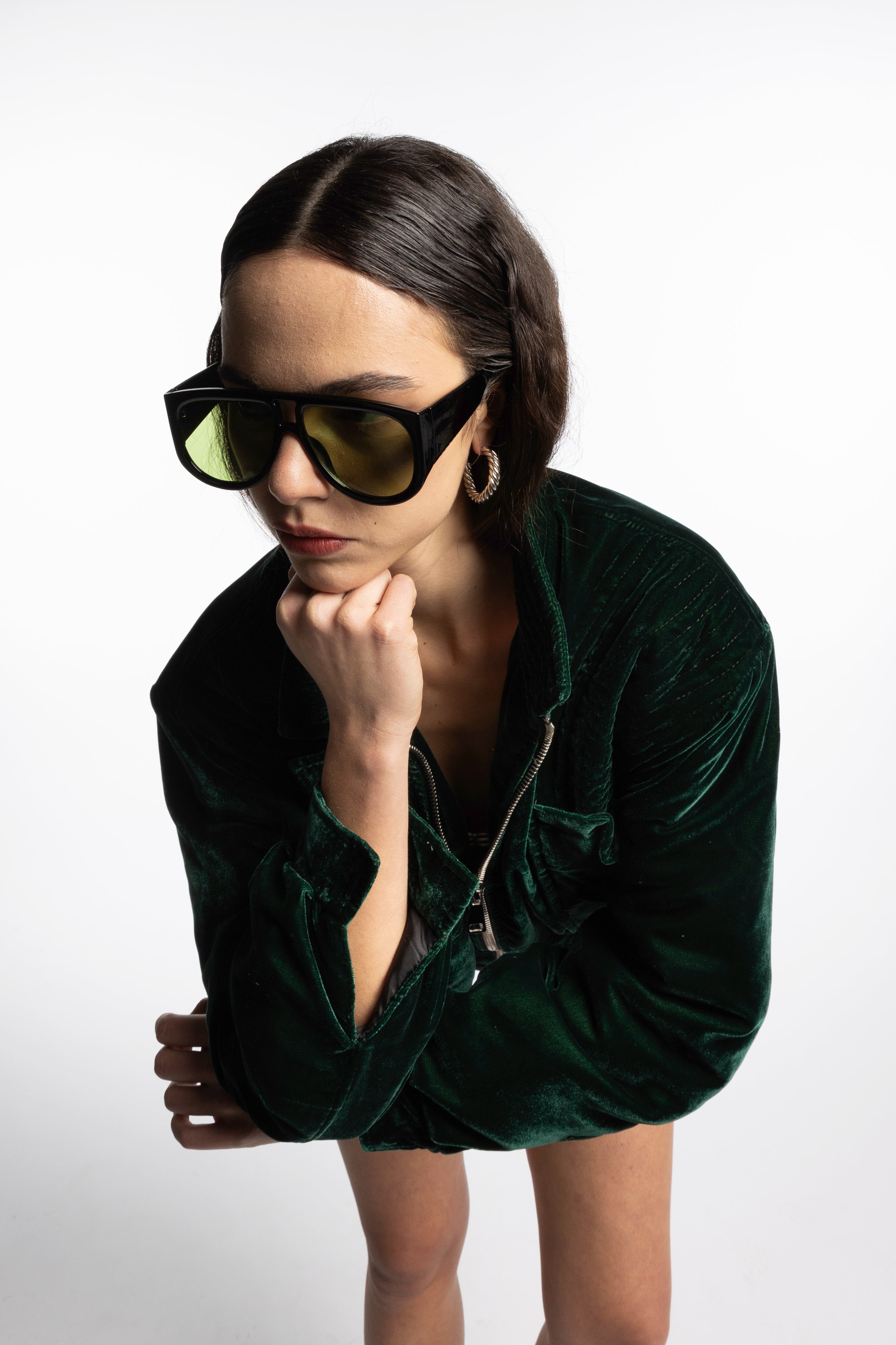 Emerald "Kurt" bomber jacket
