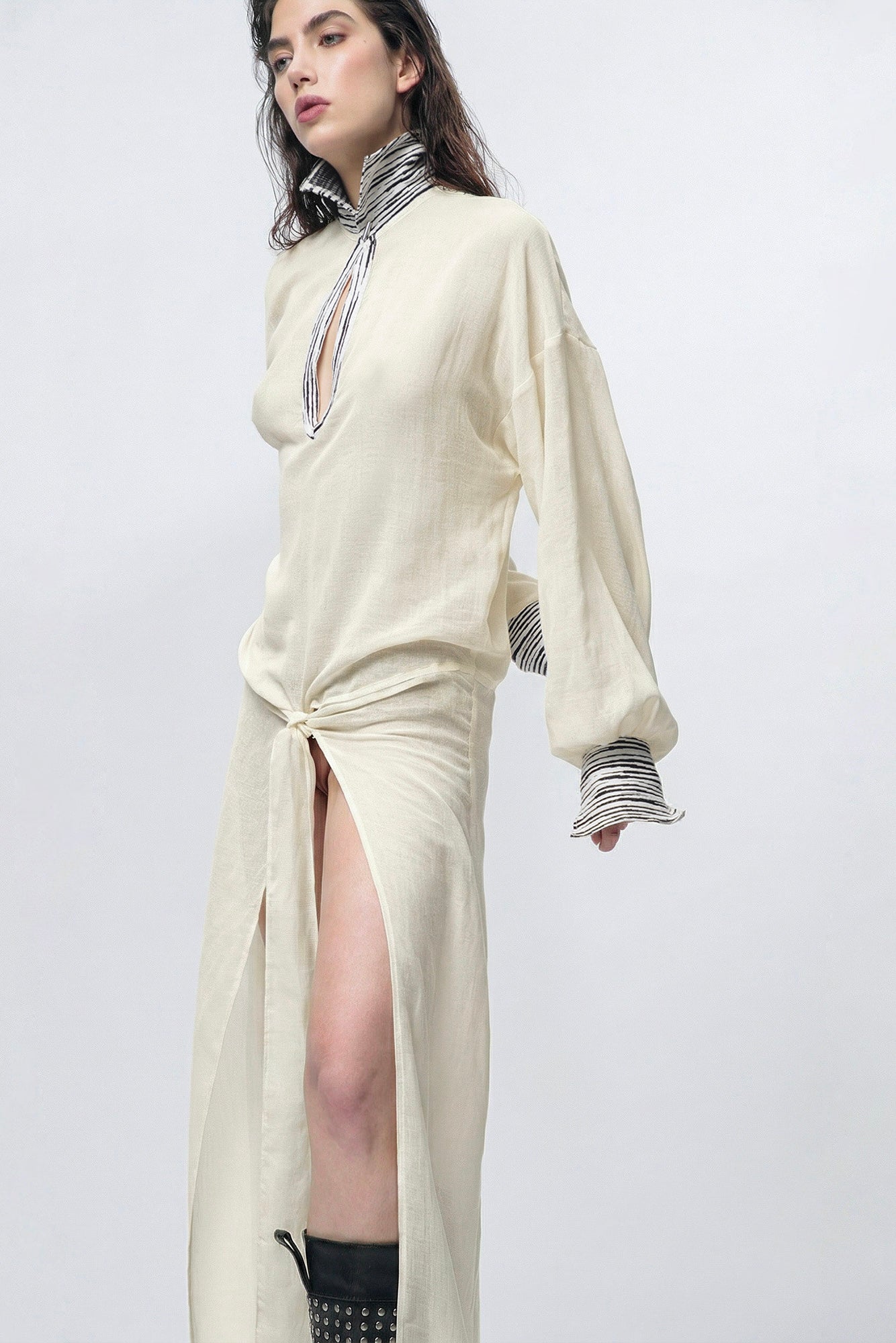 Caftano lungo "Salinas" Beige