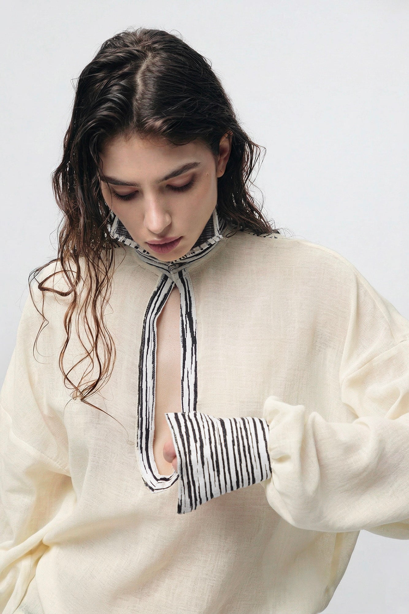 Mini abito blusa "Luna" Beige