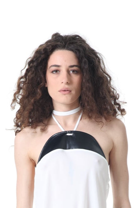 abito flem bianco e nero