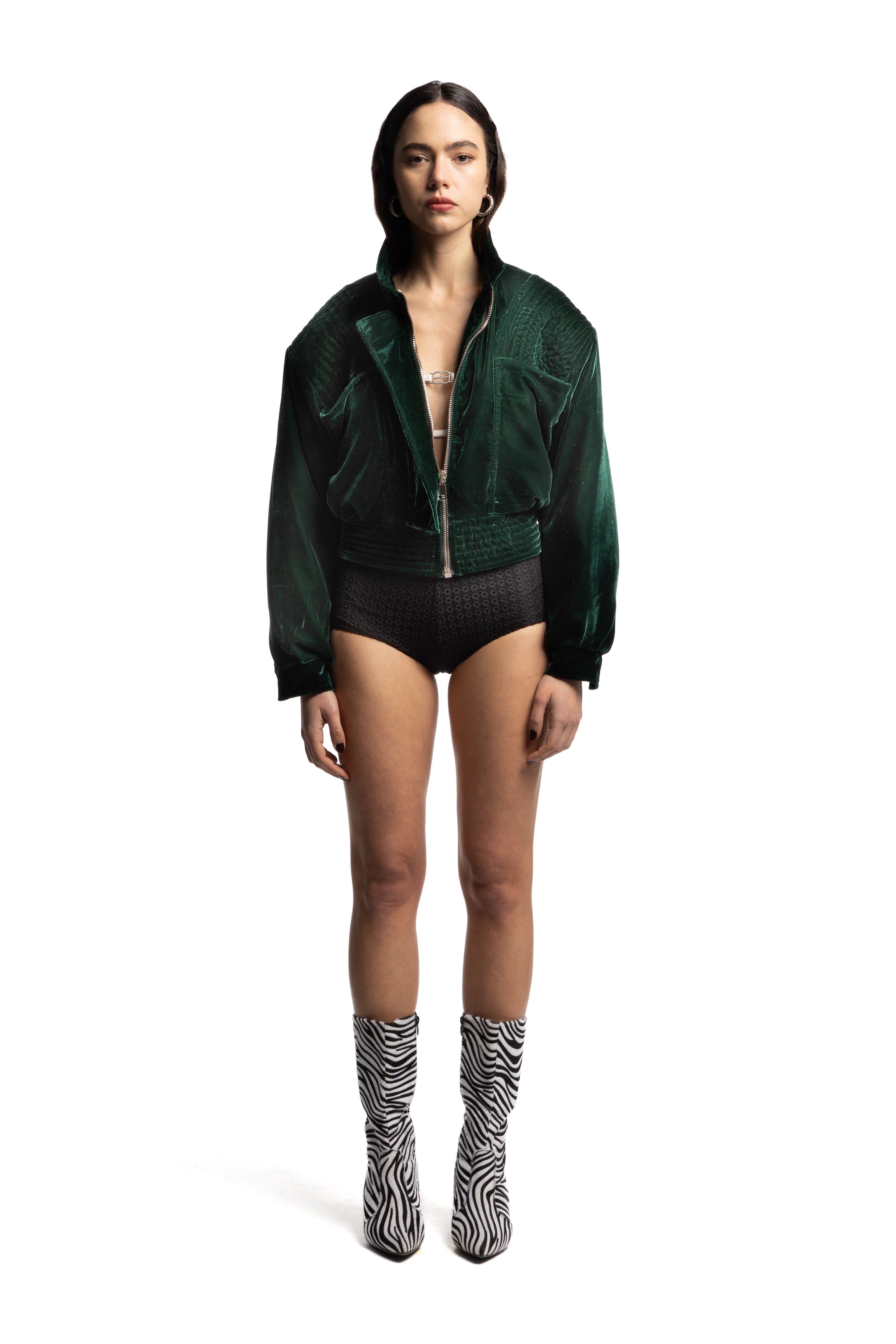 Emerald "Kurt" bomber jacket