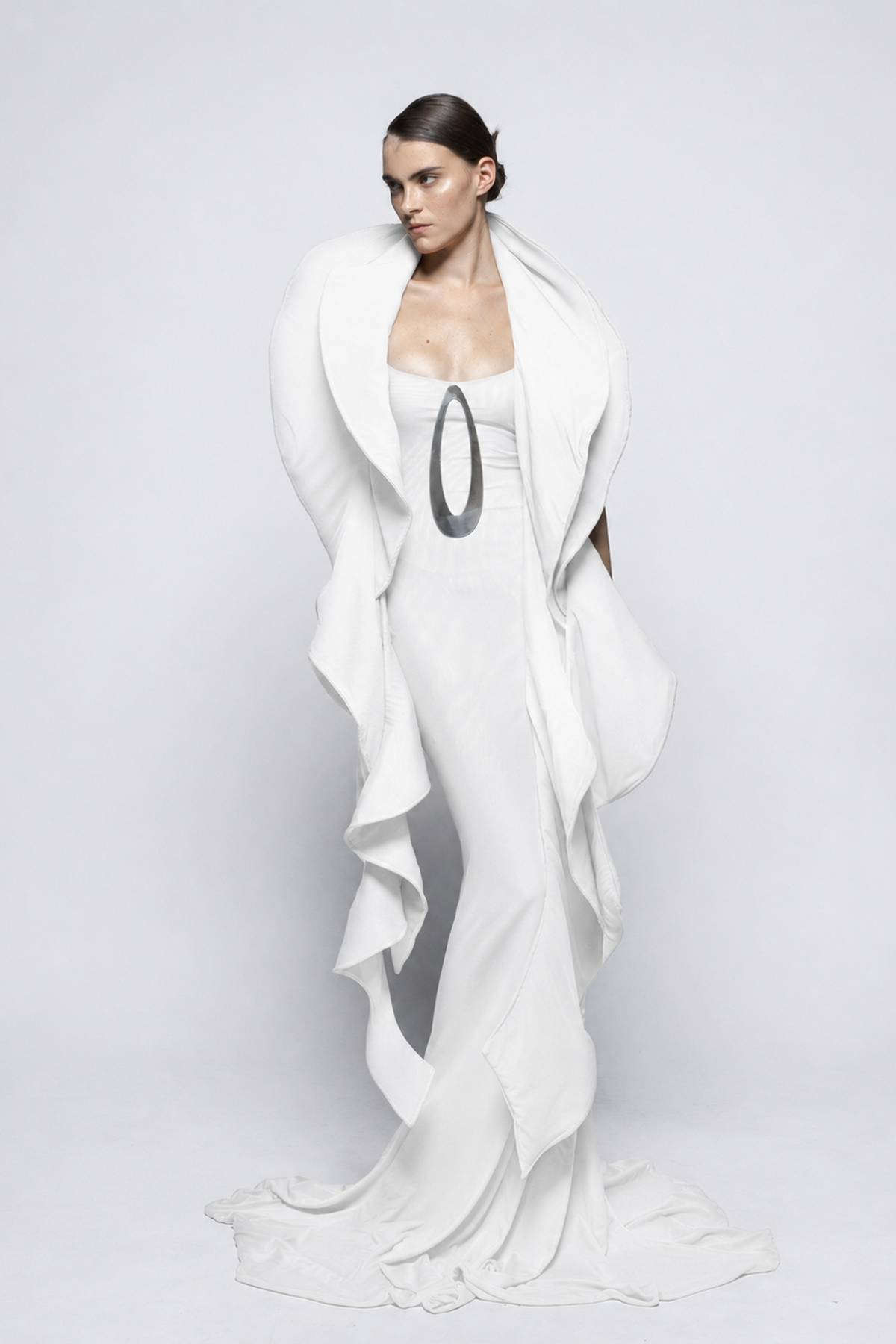 "Candela" white long dress