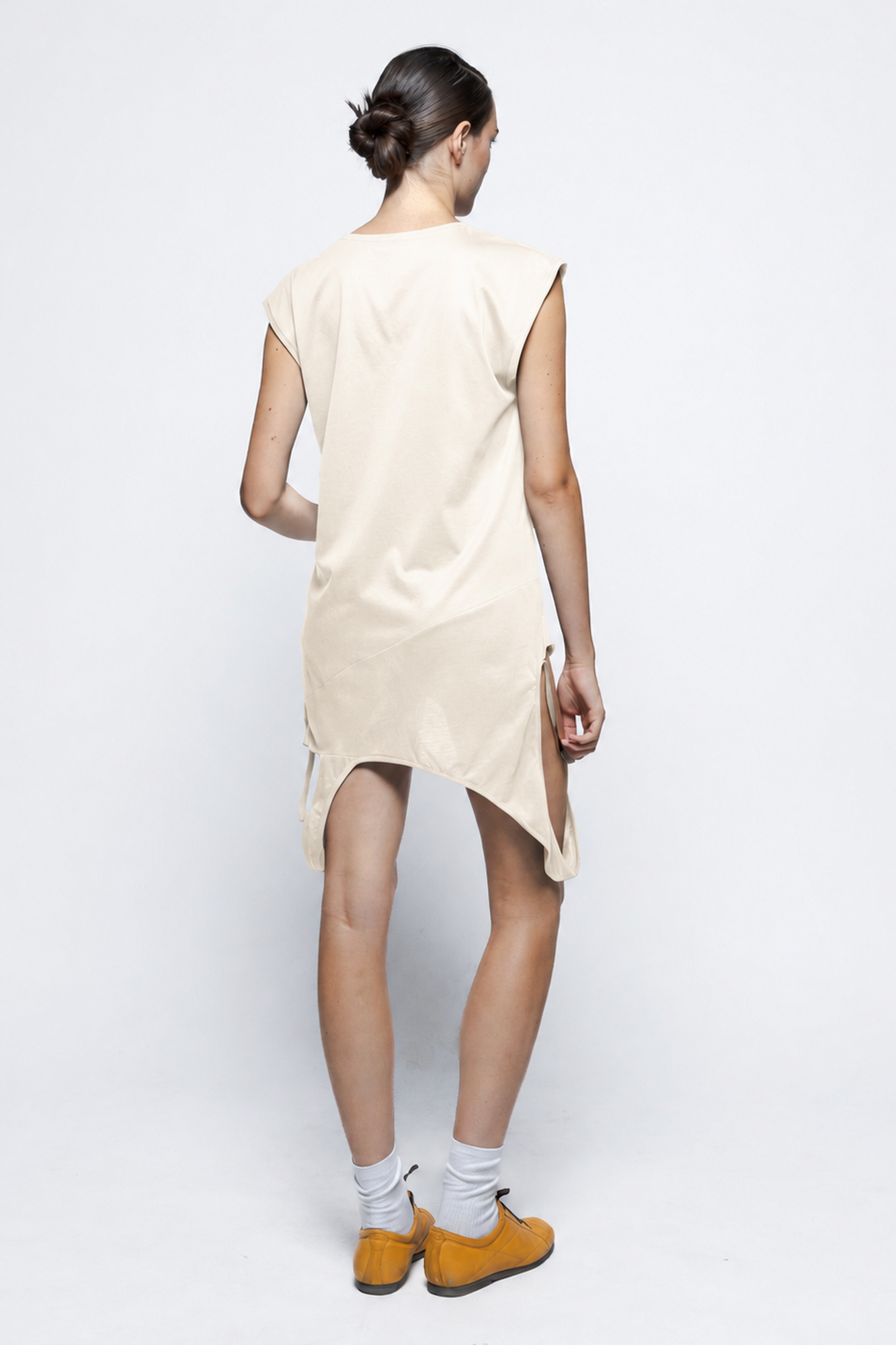 Cream "Santa" Cut-Out Mini Dress/T-Shirt