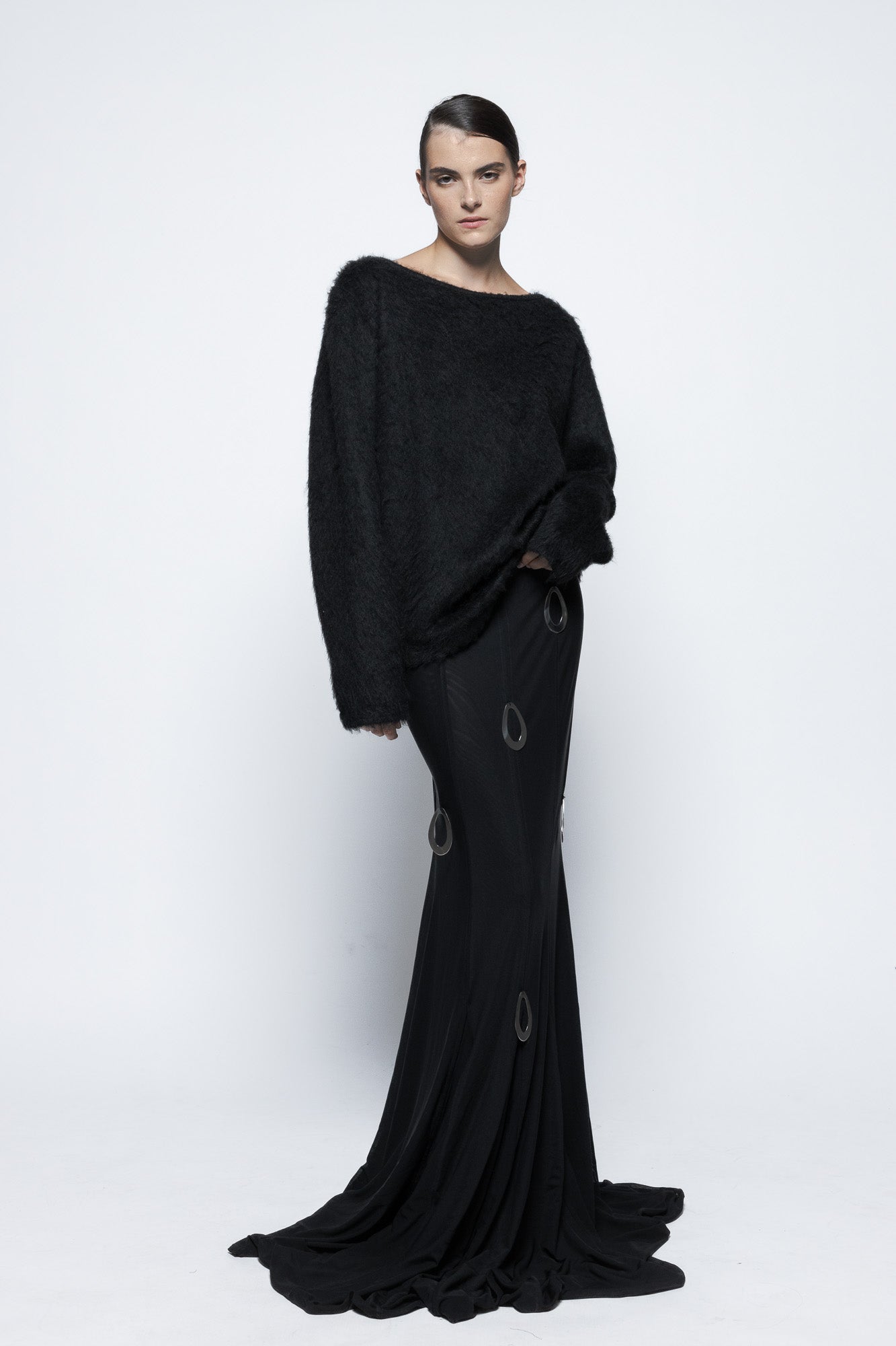 Completo nero "Loumia" – Top e gonna