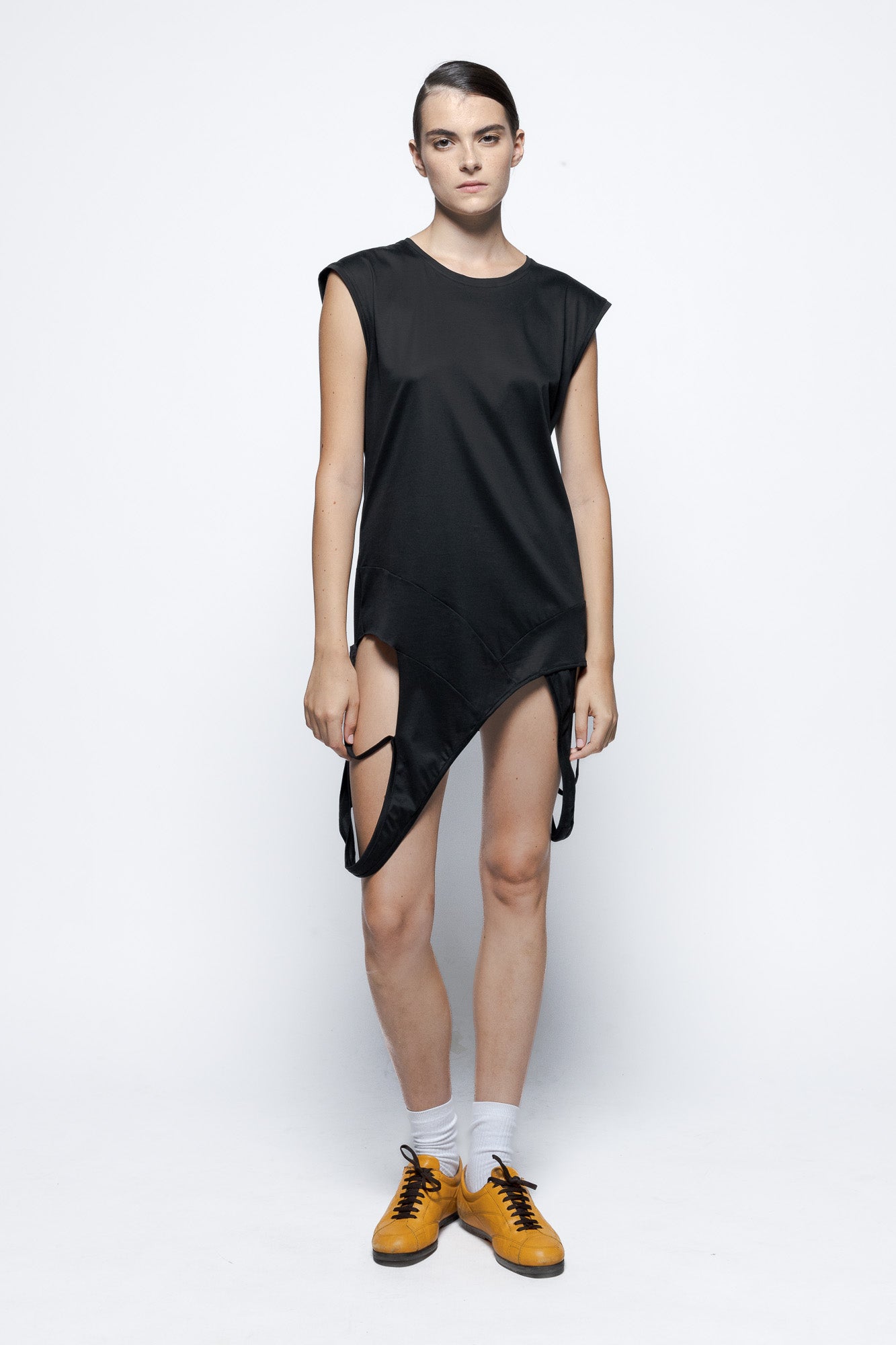 Black "Santa" Cut-Out Mini Dress/T-Shirt