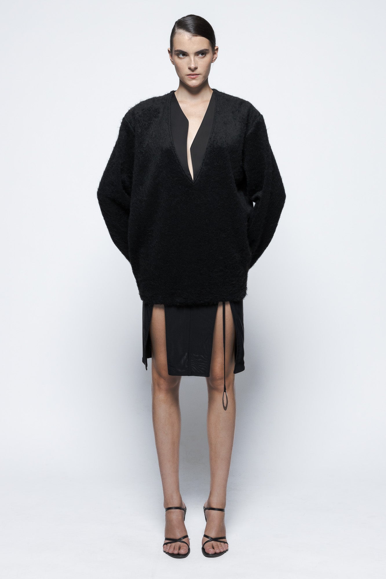 Gonna "Liquida" midi nera