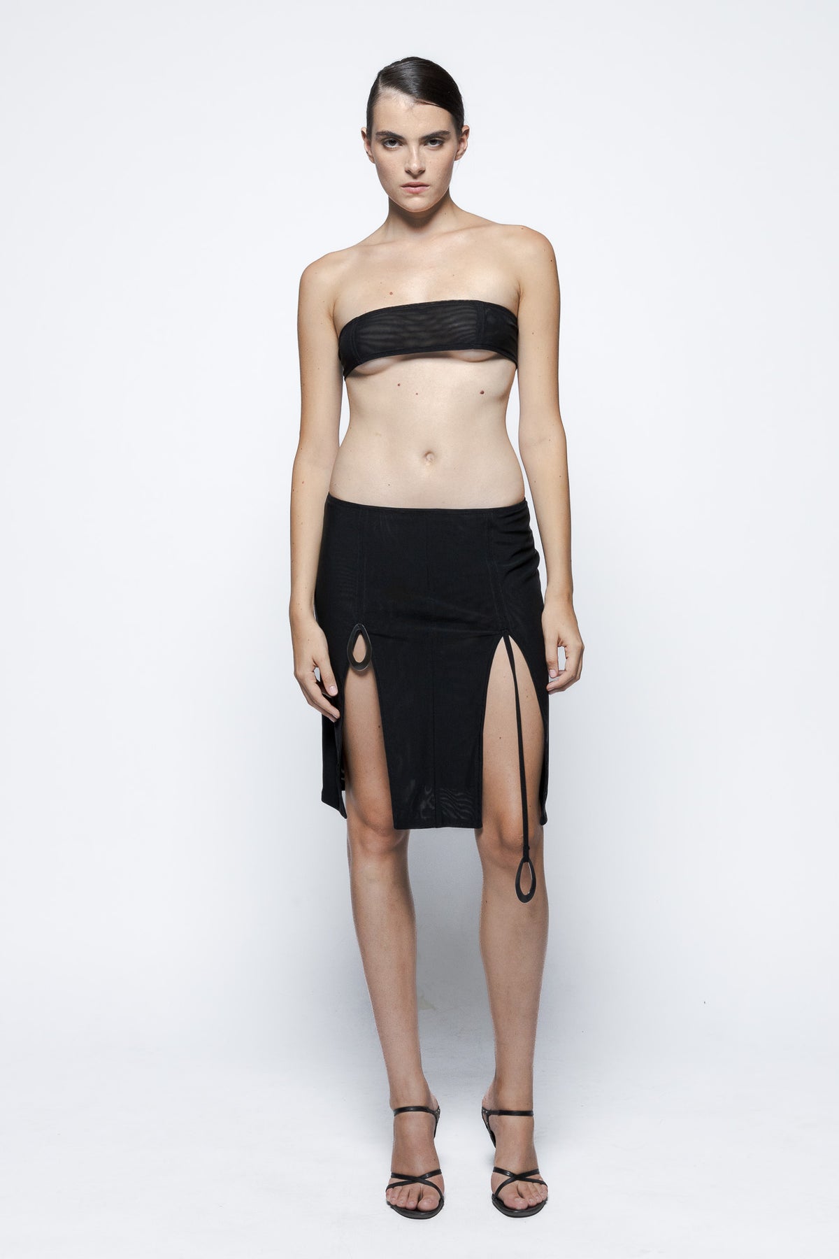 Gonna "Liquida" midi nera