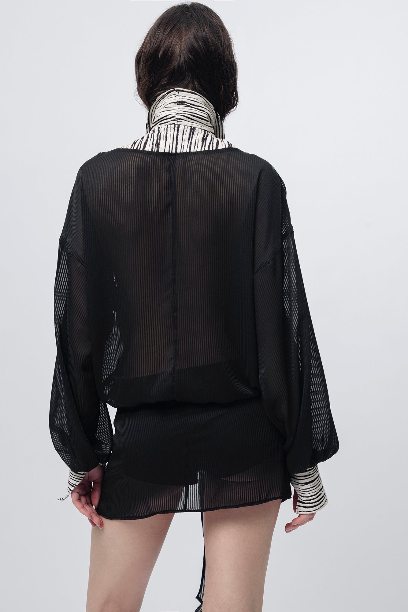 Mini abito blusa "Luna" nero