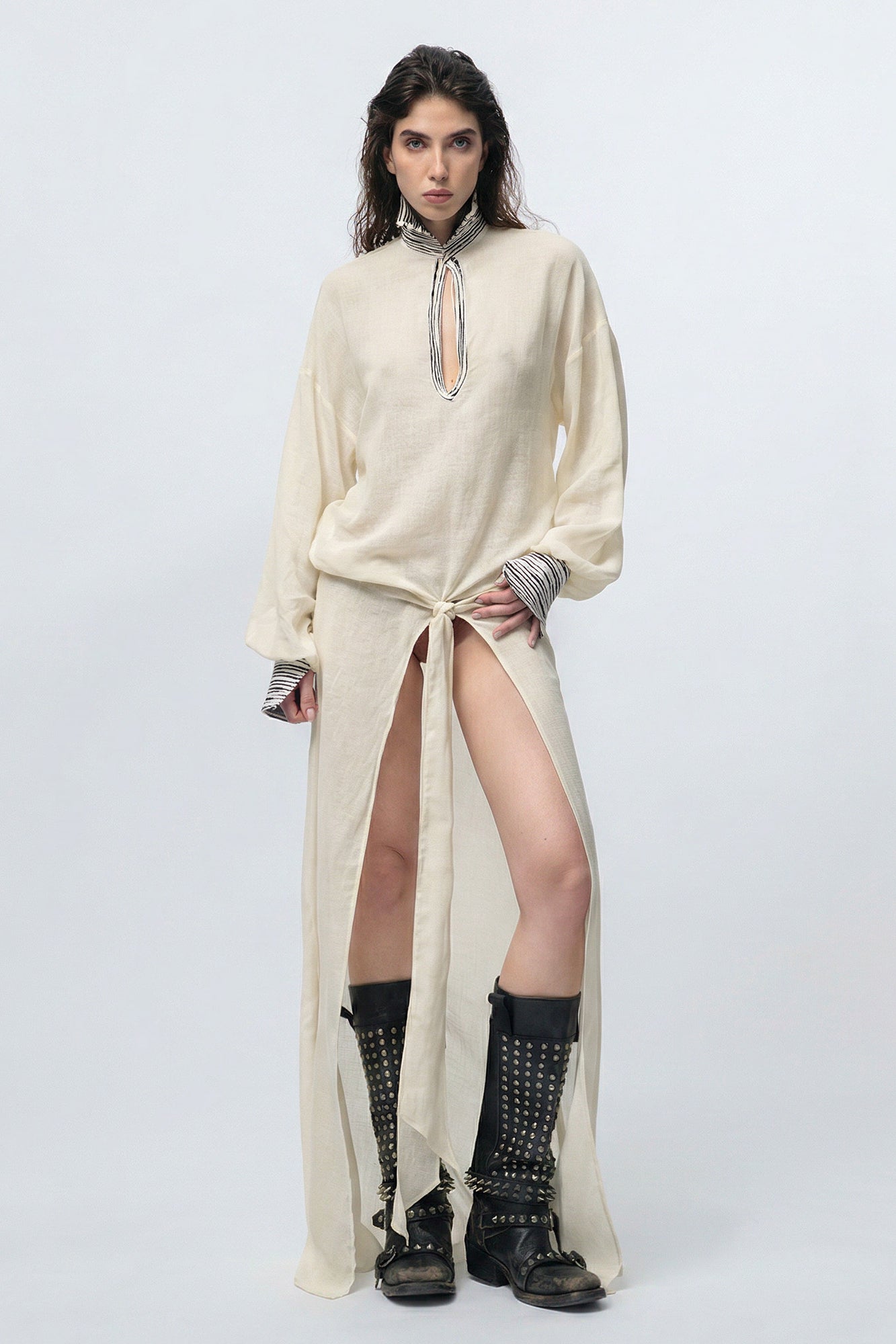 Caftano lungo "Salinas" Beige