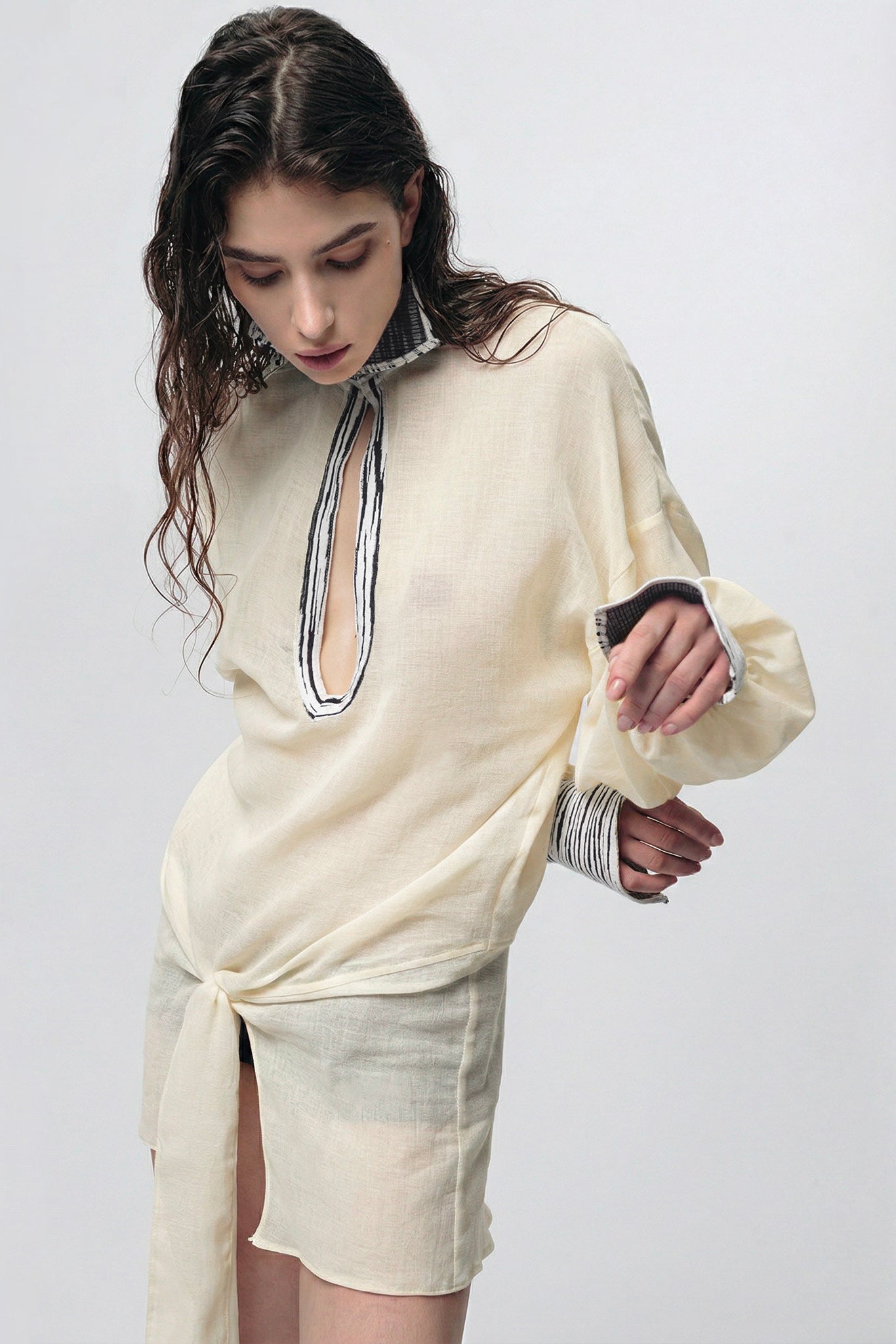 Mini abito blusa "Luna" Beige